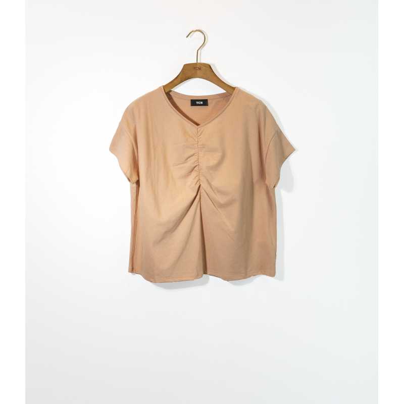 Punto Liso T-Shirt Frunce