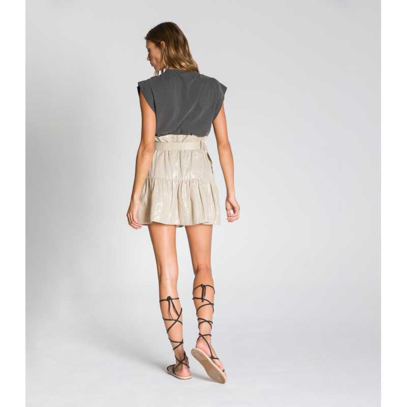 FOIL MINI SKIRT