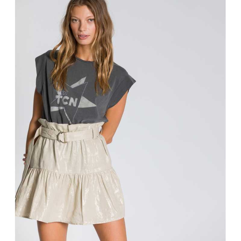 FOIL MINI SKIRT