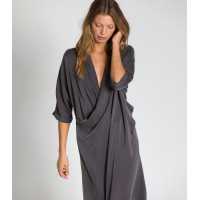 DRAPPED SILK KAFTAN TCN