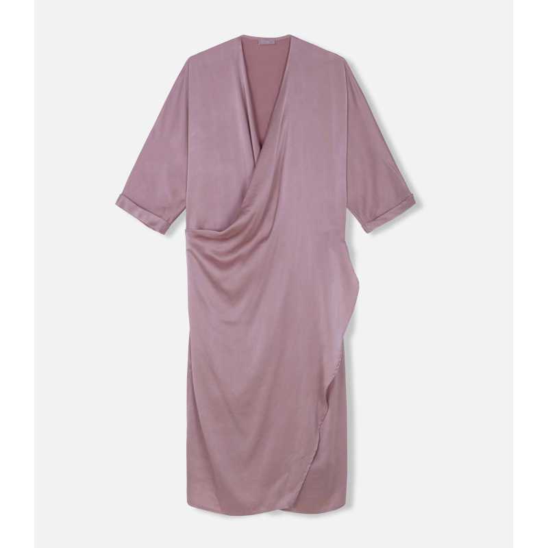 DRAPPED SILK KAFTAN