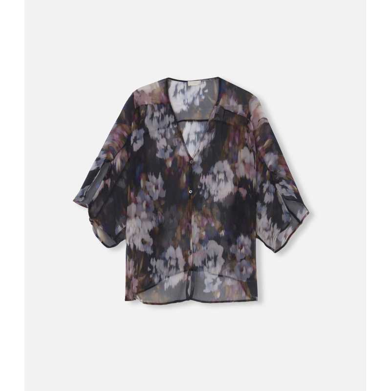 PRINT SILK BLOUSE