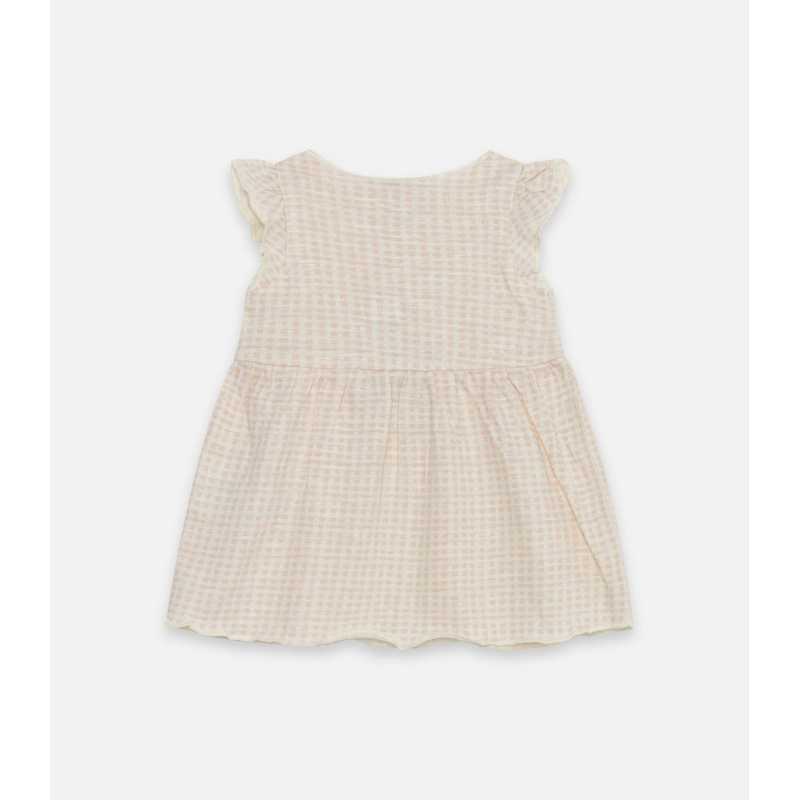 VESTIDO CON VOLANTE OLIVIA PETAL VICHY
