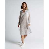Camisola de voile de rayas color crudo