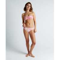 Bikini bandeau con tintura tye dye color rosa