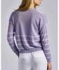Pullover de tricot con rayas a contraste color lavanda