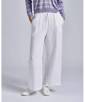 Pantalones largos de lino color blanco