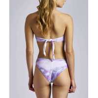 Bikini bandeau con tintura tye dye color lavanda