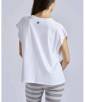 Camiseta sin mangas con estampado color blanco