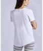 Camiseta de manga corta de punto color blanco