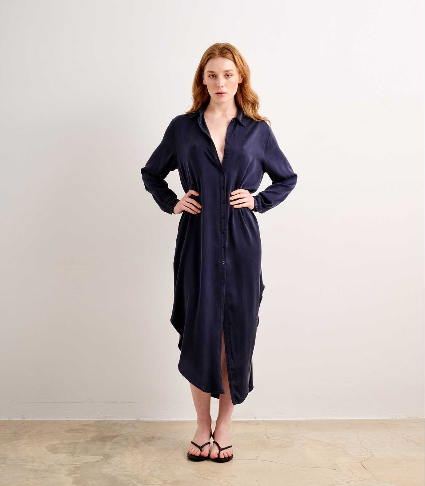 Seda Vestido Camisero