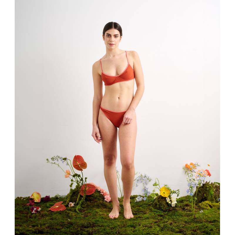 Bikini CARMELLE Top Bralette y Braguita Alta | TCN BCN