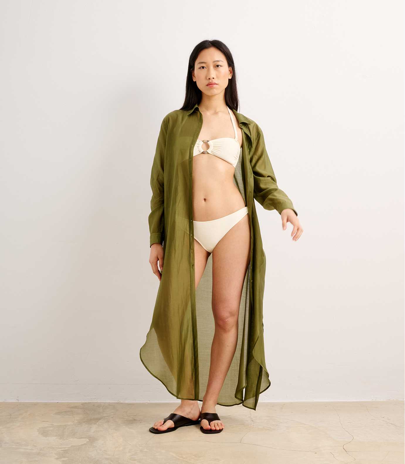 Green Shirt Dress Pinto