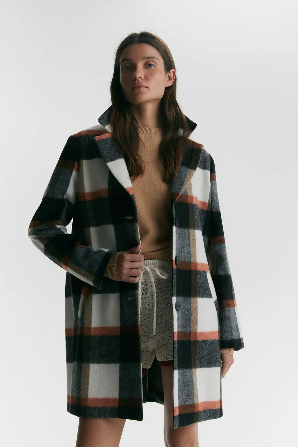 Plaid Cedro coat - TCN BCN | Designed for winter