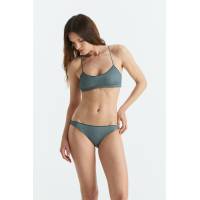 Lurex Compact Ribbed Bandeau Bikini