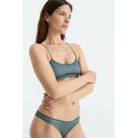 Lurex Compact Ribbed Bandeau Bikini