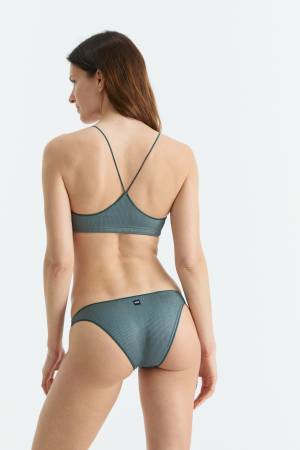 Bikini Compact Bandeau Canalé Lurex