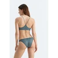 Lurex Compact Ribbed Bandeau Bikini