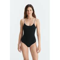 Maillot Compact Canalé Negro