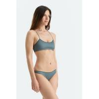 Compact Ribbed Lurex Bandeau Top