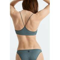 Compact Ribbed Lurex Bandeau Top