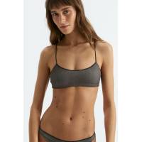 Lurex Compact Ribbed Bandeau Bikini