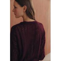 Burgundi  Cardigan Wool