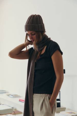 Grey Melange Wool Beanie