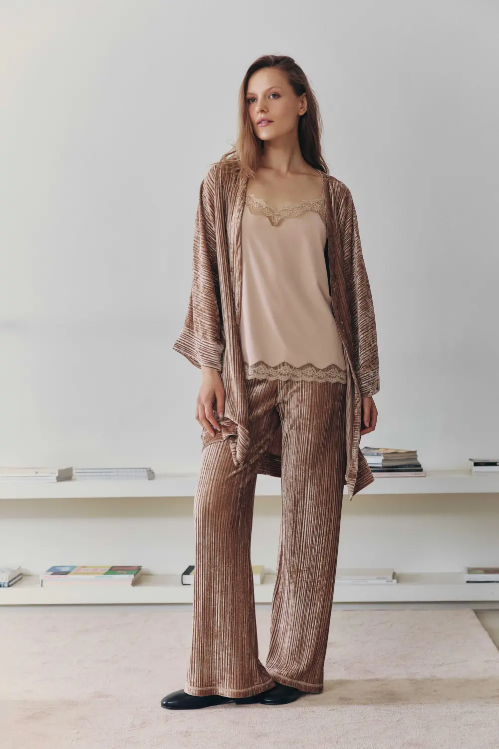 Pink Velvet Kimono
