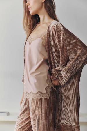 Pink Velvet Kimono