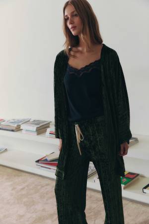 Green Velvet Trousers