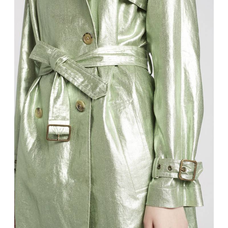 Metallic Linen Trench