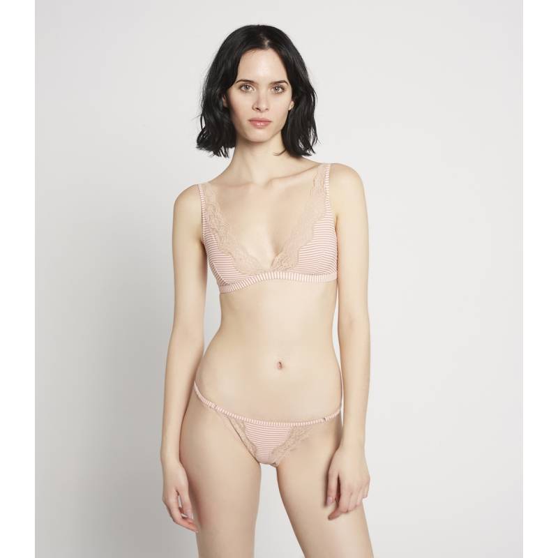 Multistripes Halter Bra
