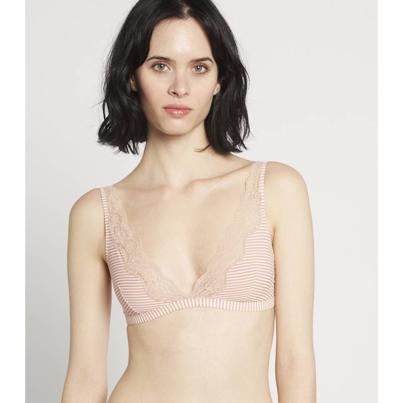 Multistripes Halter Bra