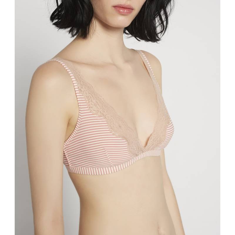 Multistripes Halter Bra