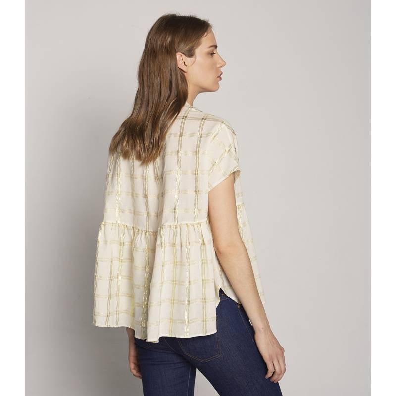 Gold Plaid Blouse