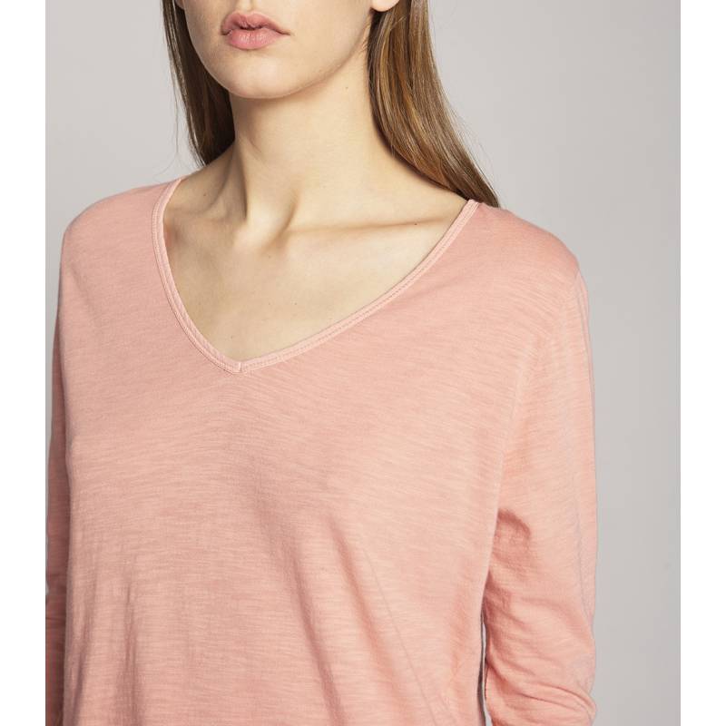 Slub Knit Long Sleeved T-shirt