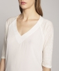Linen Slub Knit 3/4 Length Sleeved T-shirt TCN