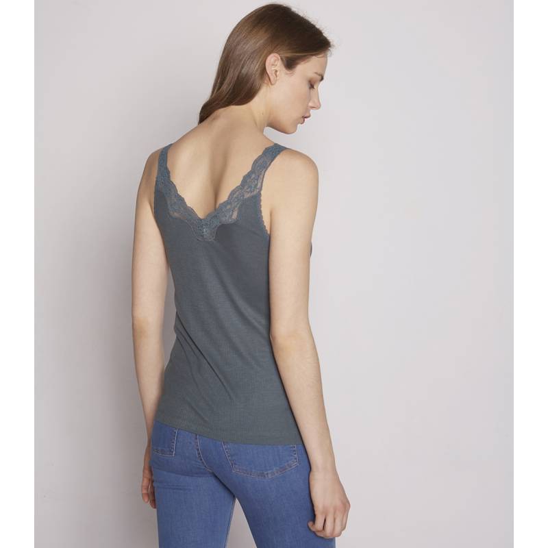 Silk Ribbed Top