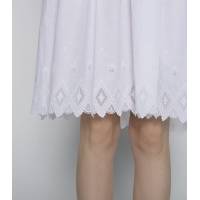 TCN Vestido Camisero Blanco Bordado 