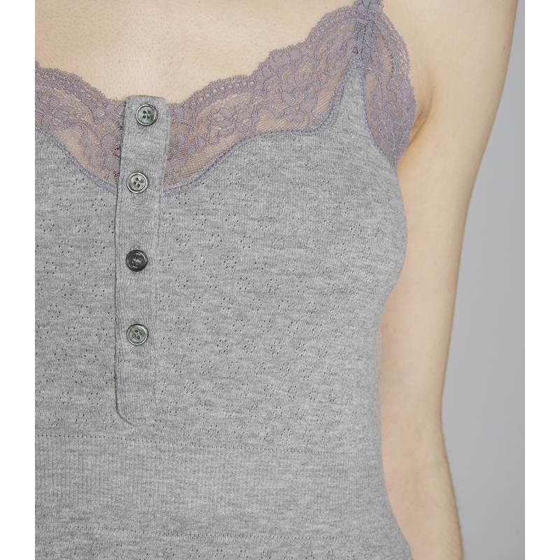 Vestido Gris Puntilla