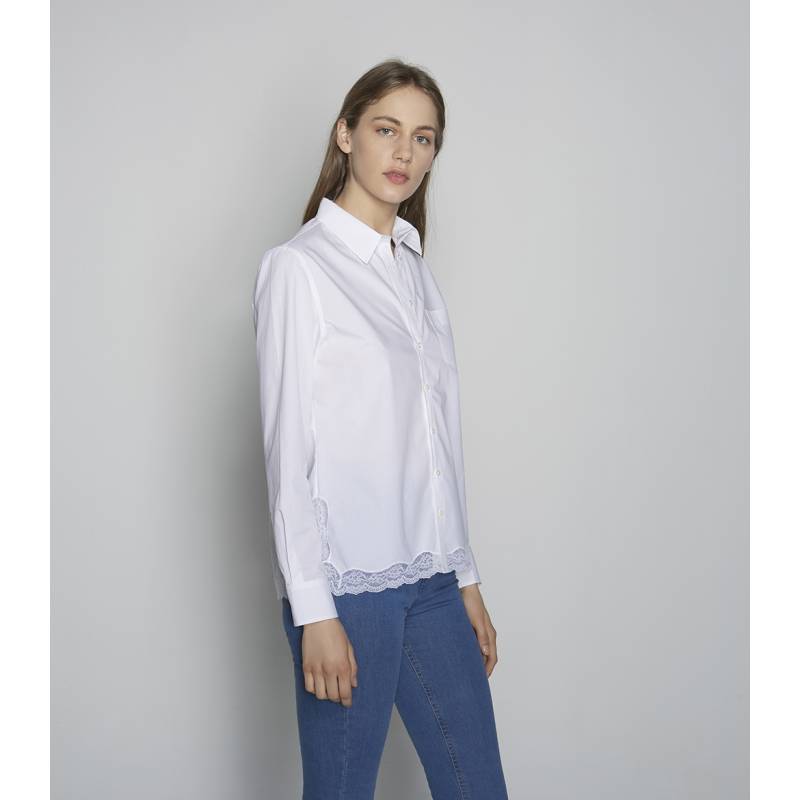 Camisa Popelin Puntilla