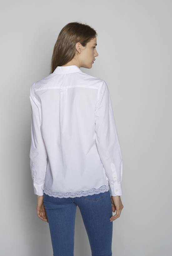 Lace Poplin Shirt