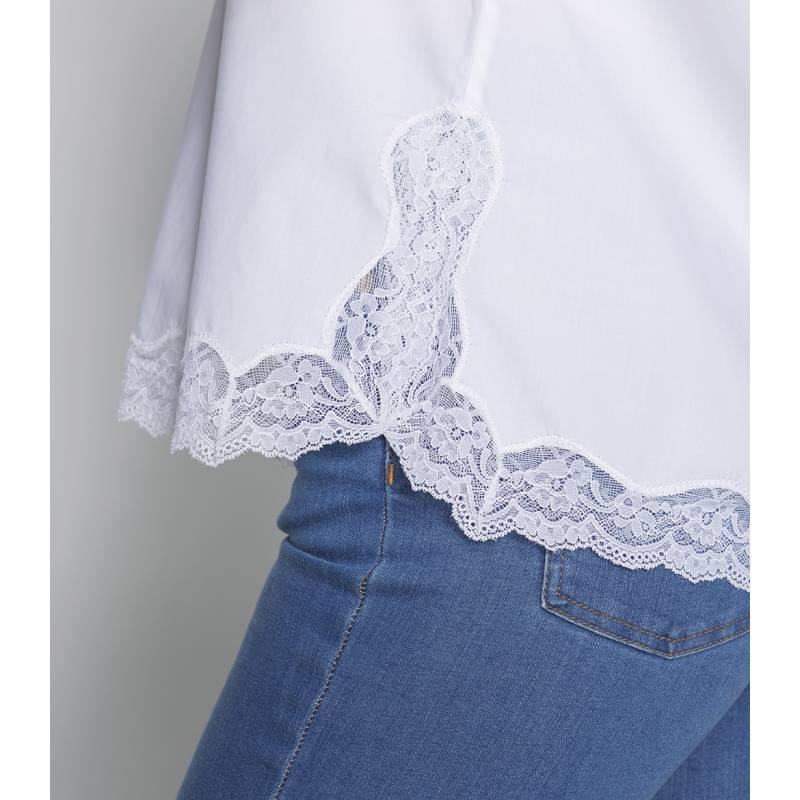 Camisa Popelin Puntilla