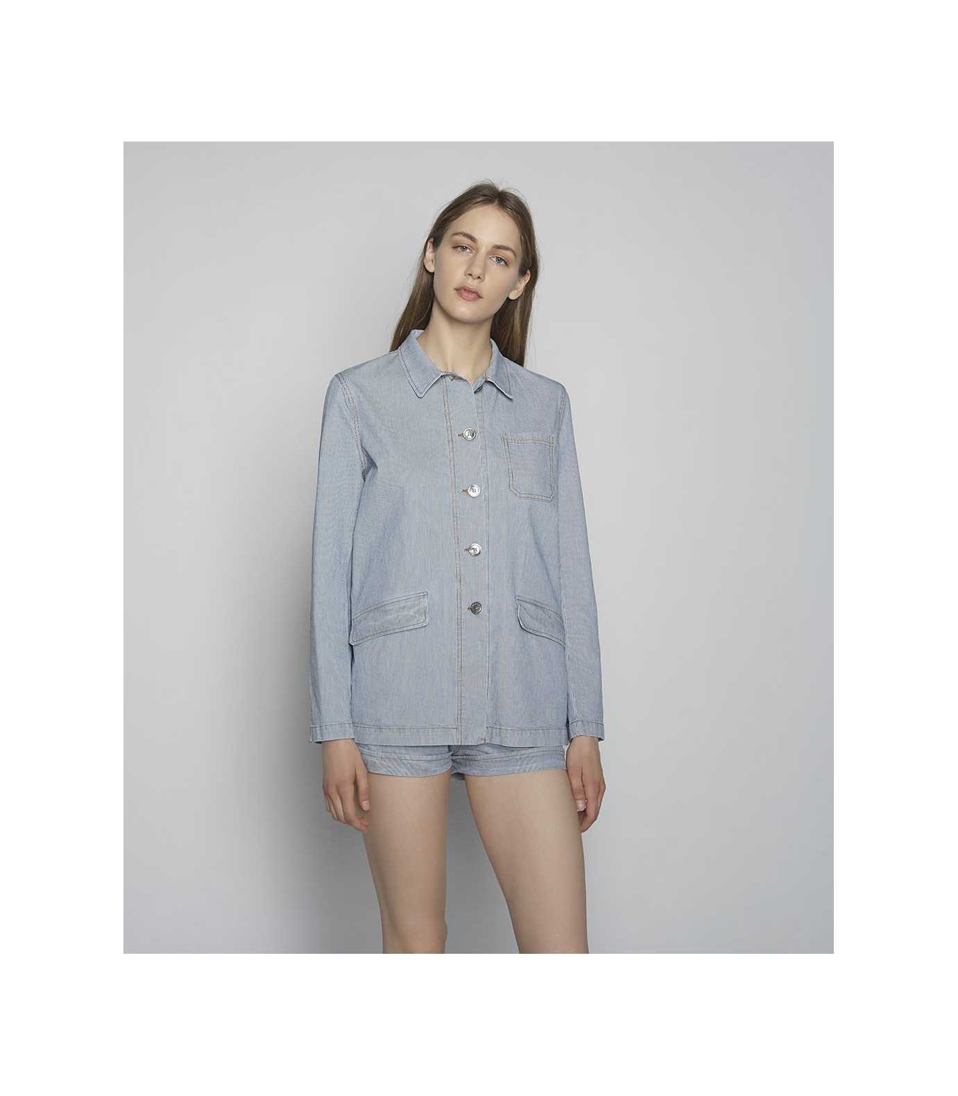 Striped Denim Jacket TCN