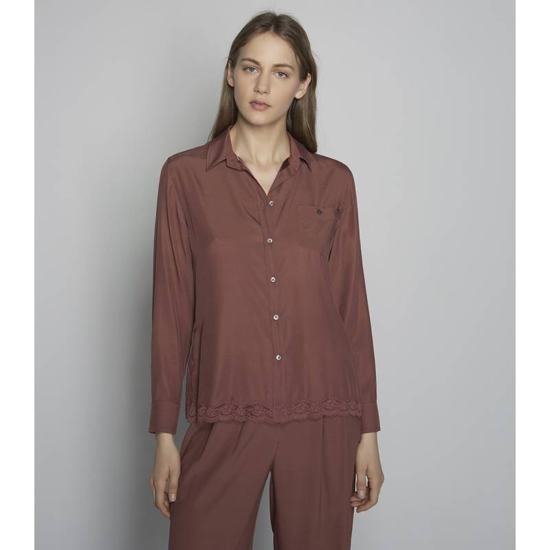 Camisa Puntilla Seda