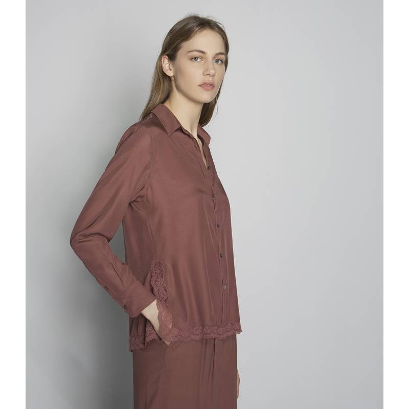 Camisa Puntilla Seda