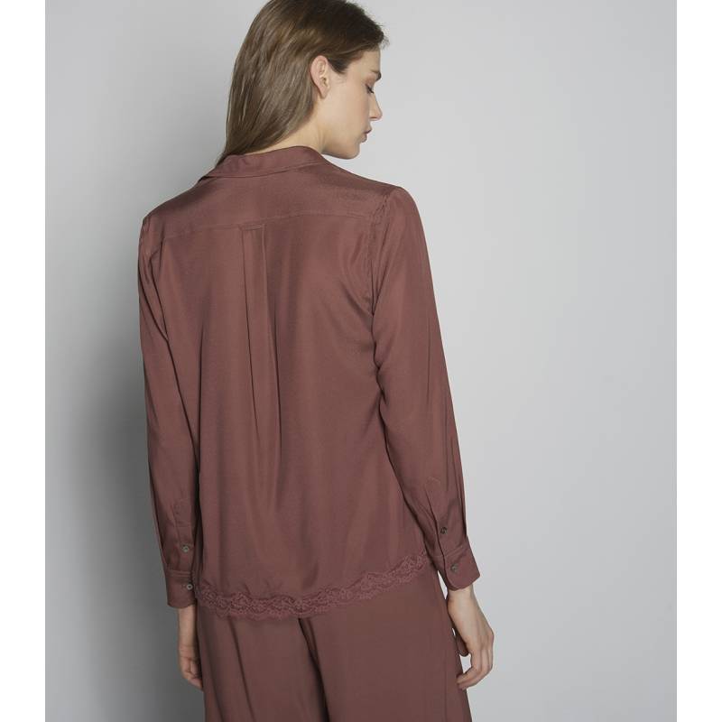 Camisa Puntilla Seda