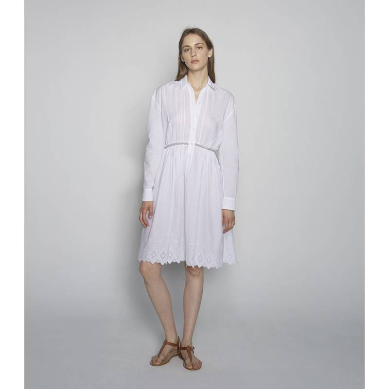 TCN Vestido Camisero Blanco Bordado TCN Vestido Camisero Blanco Bordado