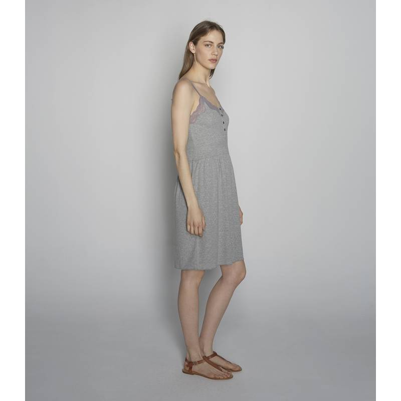 Vestido Gris Puntilla